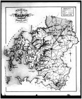 Talbot County Outline Map, Talbot and Dorchester Counties 1877